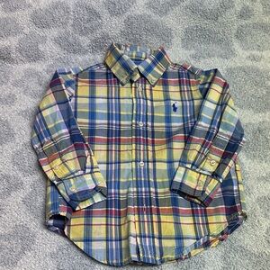 Ralph Lauren Multicolor Plaid toddler 2T Button Down Shirt